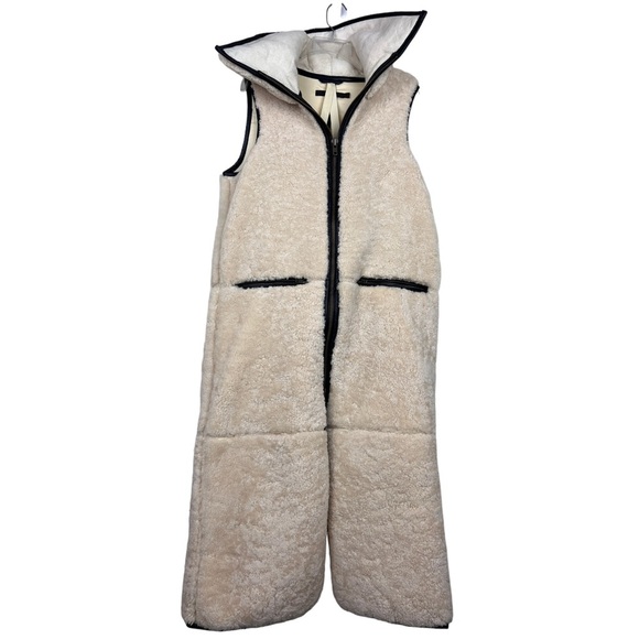 Nicholas K Rare Himalaya Genuine Shearling Sleeveless Coat - Picture 2 of 12